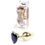 Анальная пробка с кристаллом BOSS of TOYS Boss Series - Jewellery Gold Heart PLUG Black S, BS6400038
