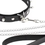 Поводок PU Leather Leash Black, SKN-AS24 BLACK: Цвет черный