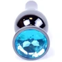 Анальная пробка с кристаллом BOSS of TOYS Boss Series - Jewellery Dark Silver BUTT PLUG Light Blue, BS6400058 фото 7