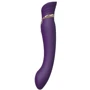 Смартвибратор 3в1 Zalo - Queen Twilight Purple, пульсирующая жемчужина и вакуум, кристалл Swarovski: Тип управления Кнопочное