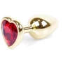 Анальна пробка Boss Series - Jewellery Gold Heart PLUG Red S (BS6400037): Для кого Унисекс