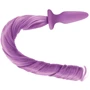 Анальная пробка с хвостиком Unicorn Tails Pastel, 8.4x3.2 см, сиреневый: Наличие вибрации Нет