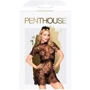 Комплект платье с баской, украшением и стрингами Penthouse - Poison Cookie Black L/XL: Вид Колготки