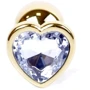 Анальная пробка с кристаллом BOSS of TOYS Boss Series - Jewellery Gold Heart PLUG Clear S, BS6400039 фото 6
