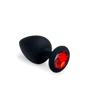 Анальний корок CRYSTAL Black Silicone Ruby, L