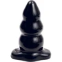 Анальна пробка Tripple Ripple Butt Plug Large, 11.6x6 см, чорний