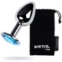 Анальна пробка із кристалом Metal By Toyfa Gold anal plug topaz фото 6