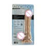 Гибкий фаллоимитатор на присоске ADDICTION - ANDREW 8″ Silicone Dong - Caramel + вибропуля: Мошонка Есть