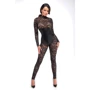 Комбінезон Noir Handmade F299 Enigma lace catsuit with underbust bodice Black, L фото 7