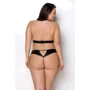 Комплект: открытый топ и трусики из эко-кожи с люверсами Malwia Set 6XL/7XL — Passion: Применение На тело