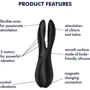 Клиторальный вибратор Satisfyer Threesome 2 Black: Для кого Для женщин