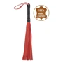 Флоггер из натуральной кожи Flirty Hard Leather - Black & Red, BG-00001
