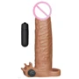 Насадка на член LoveToy Pleasure X-Tender Vibrating Penis Sleeve Add 2" Brown