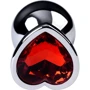 Анальная пробка с кристаллом Metal By Toyfa Silver anal plug ruby: Материал Медицинский металл