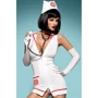 Еротичний костюм Obsessive Emergency dress зі стетоскопом, XXL