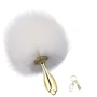Анальная пробка Кроличий хвост LOCKINK SEVANDA White Bunny-Tail Anal Rose-shape Plug