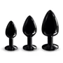 Металева анальна пробка із кристалом Dorcel - Diamond Plug Black S: Матеріал Медицинский металл