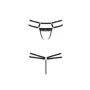 Трусики-стринги из стреп с кружевом Passion Exclusive LORRY THONG black XXL/XXXL