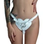 Трусики Сердце для страпона из натуральной кожи Feral Feelings - Hearts Strap-on Belt White фото 3
