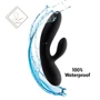 Гнучкий вібратор кролик з двома моторами FeelzToys Lea Rabbit Vibrator Black: Довжина, см 12