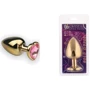 Анальна пробка, Gold Heart Pink Topaz, L: Для кого унісекс