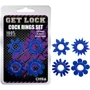 Набор из 4 эрекционных колец Chisa Get Lock Cock Rings Set Blue: Производитель CHISA