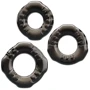 Набор из 3-х эрекционных колец COCK THREE RINGS, BI-210263: Цвет черный