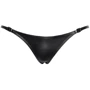 Трусики Noir Handmade P012 Wild crocodile wetlook thong with double opening Вlack, 3XL: Матеріал Полиэстер