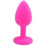 Силиконовая анальная пробка с кристаллом Silicon Pink 06 ( размер S ), SKN-SIL-PINK 06: Тип Анальные пробки