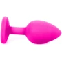 Силиконовая анальная пробка с кристаллом Silicon Pink 06 ( размер S ), SKN-SIL-PINK 06: Наличие вибрации Нет