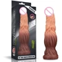 Фалоімітатор LoveToy Dual-Layered Silicone Cock 9.5" Brown: Призначення Вагинальные