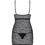Еротична сорочка з вишитими трояндами Obsessive 818-CHE-1, L / XL фото 4