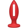Силіконова анальна пробка Doc Johnson Kink Lube Luge Premium Silicone Plug 4 ", 9х3,81 см, червоний