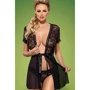 Комплект Obsessive Swanita robe, black S / M