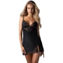 Пеньюар та трусики Obsessive Lobellis chemise & thong XS/S