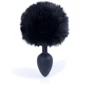 Анальная пробка BOSS Series Exclusivity Silicon Plug Bunny Tail Black: Особенности С хвостиком