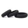Эрекционные кольца Topco Hombre Xtra Stretch Silicone C-Bands 3-Pack, черный фото 4