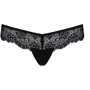 Кружевные трусики-танга с атласным бантиком Naja Thong black L/XL - Passion: Вид Трусы