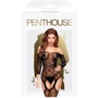 Бодистокинг с флористическо-геометрическим орнаментом Penthouse - Top-Notch Black XL: Применение На тело