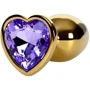 Анальная пробка с кристаллом Metal By Toyfa Gold anal plug amethyst: Тип Анальные пробки