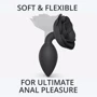 Силіконовий анальний затор Love To Love OPEN ROSES L SIZE - BLACK ONYX фото 6