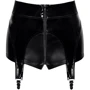 Шортики Noir Handmade F325 Glam suspender wetlook and vinyl shorts Вlack, XL фото 7