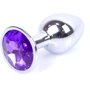 Анальная пробка Boss Series - Jewellery Silver PLUG Purple S (BS6400009) фото 7
