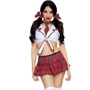 Костюм школьницы Leg Avenue Miss Prep School XS Red