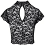 Топ Noir Handmade F303 Essence lace top with high collar Вlack, XXL: Матеріал Полиамид