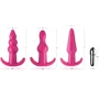 Набір анальних пробок з віброкулею Frisky Thrill Trio Pink Vibrating Plug Set: Для кого Унисекс