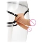 Страпон для двойного проникновения Kinx The Extender Duet Hollow Strap-On Flesh, 15x3.8 см