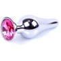Анальная пробка с кристаллом BOSS of TOYS Boss Series - Jewellery Silver BUTT PLUG Pink, BS6400071 фото 7