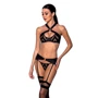 Сетчатый набор с узором Hima Set black L/XL - Passion