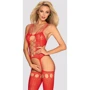 Бодістокінг Obsessive Bodystocking G313 red S/M/L: Застосування На тело